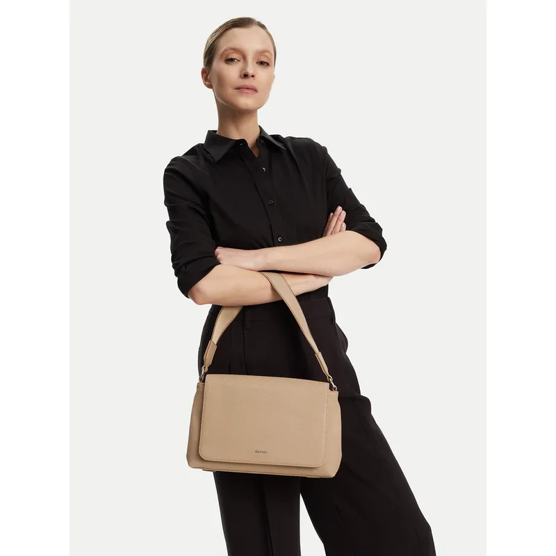 Τσάντα Calvin Klein Ck Must Satchel_Mono K60K613181 Μπεζ