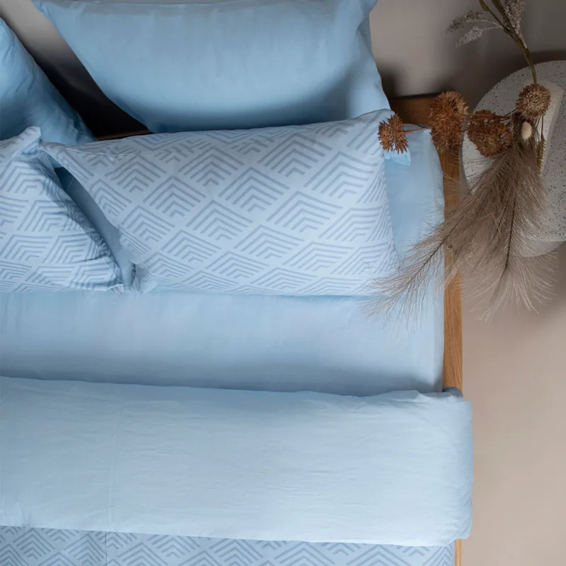 Σεντόνια King Size (Σετ) 260X270 Sunshine Cotton Feelings 2048 Blue Χωρίς Λάστιχο (260x270)