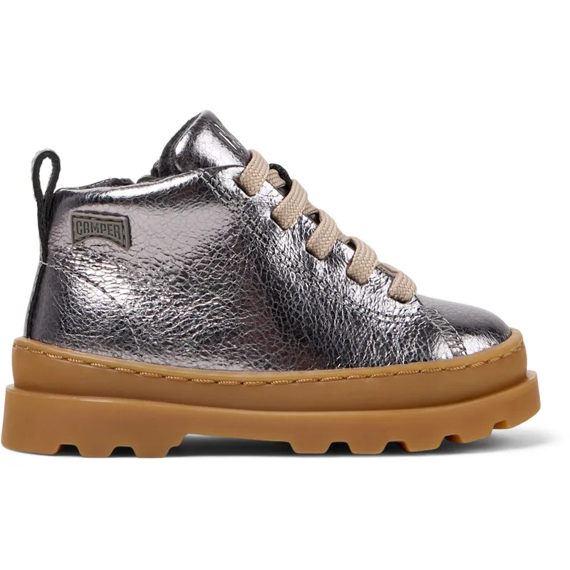 CAMPER Brutus - Μπότες Για Firstwalkers - Γκρι, Μέγεθος 25, Smooth leather