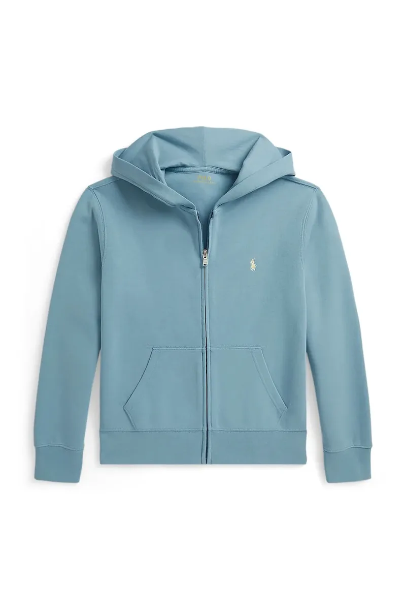 Polo Ralph Lauren μπλούζα με κουκούλα και κουμπιά παιδική με βαμβάκι