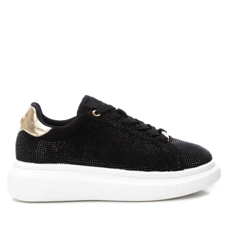 Γυναικεία Xti Γυναικεία Sneakers με Strass 142289 Vegan ΜΑΥΡΟ