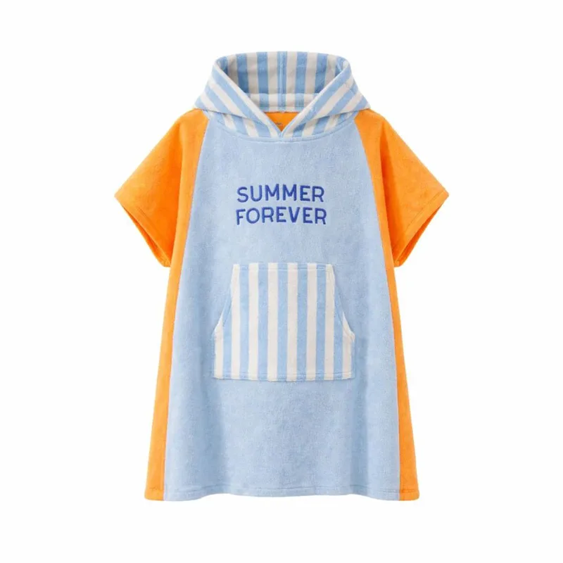 Bathing Poncho - Summer Forever - Blue and Πορτοκαλί - 1-3 y