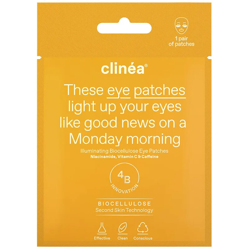 Clinea Illuminating Biocellulose Eye Patches Ματιών για Λάμψη από Βιοκυτταρίνη 1 Ζευγάρι