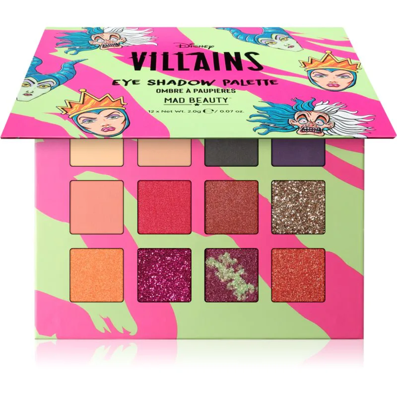 Mad Beauty Disney Villains Παλέτα σκιών για τα μάτια 12x2 γρ