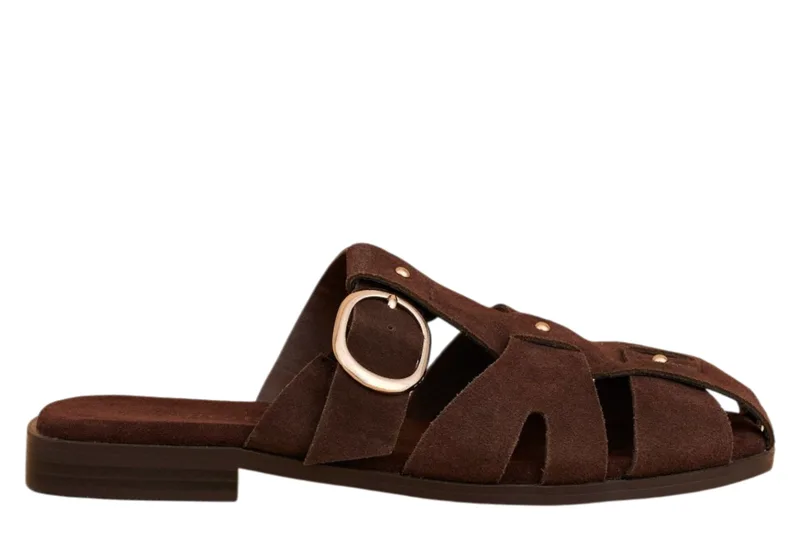 Σανδάλια Attrattivo Δερμάτινα Με Σουέτ Υφή 9Y23579-BROWN Γυναικείο