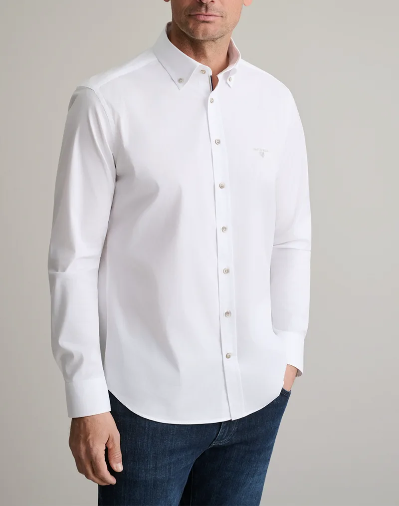 NAVY&GREEN ΠΟΥΚΑΜΙΣΟ COMFORT FIT 24NG.SD61/1B.8-BRIGHT WHITE White