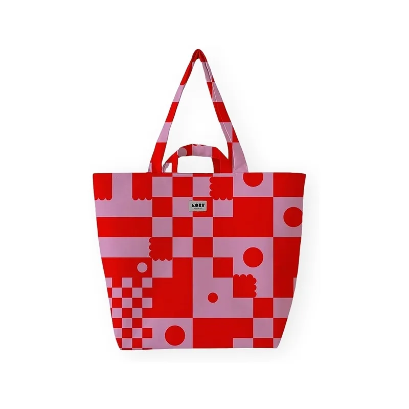 Shopping bag Lori Barcelona Tramma Bag - Red/Pink