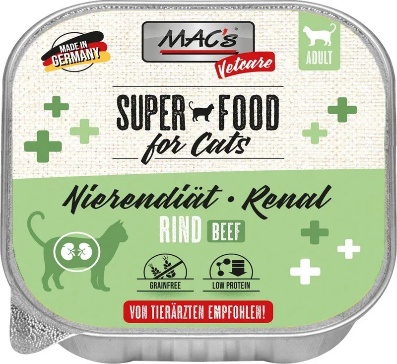 ΥΓΡΗ ΤΡΟΦΗ ΓΑΤΑΣ MACS VETCARE RENAL ΜΟΣΧΑΡΙ (100GR)
