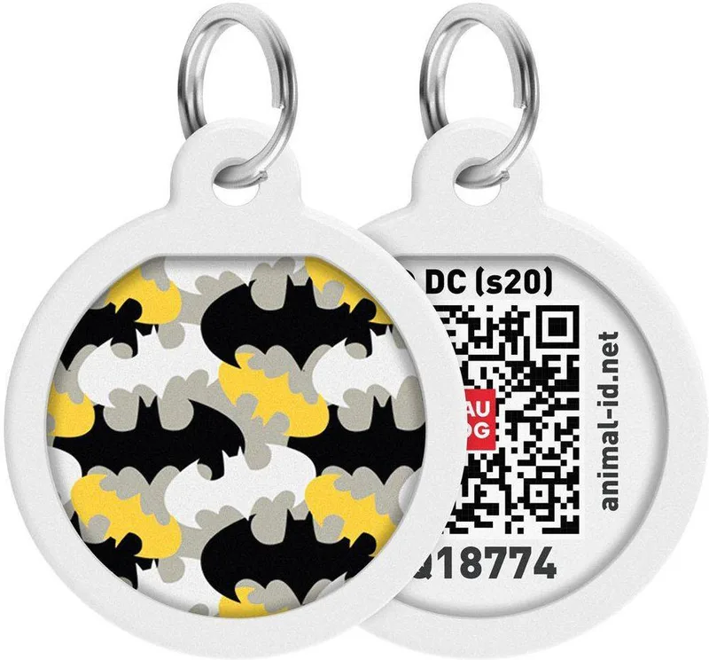 ΤΑΥΤΟΤΗΤΑ WAUDOG METAL PET TAG BATMAN PATTERN (25MM)