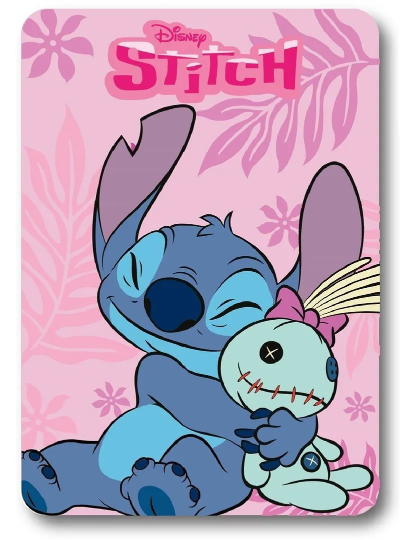 Κουβέρτα Fleece Disney Home Stitch 25 100X140 Ροζ 100% Polyester Ροζ