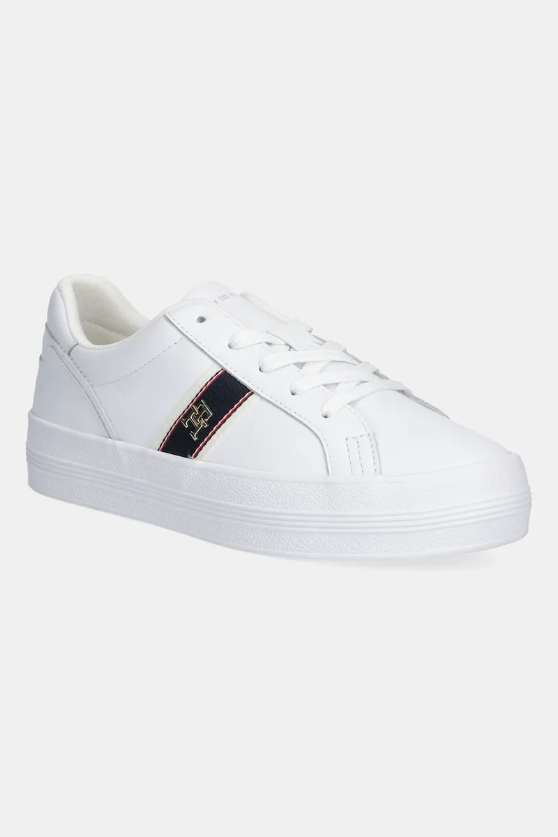 Δερμάτινα sneakers Tommy Hilfiger VULC WEBBING SNEAKER