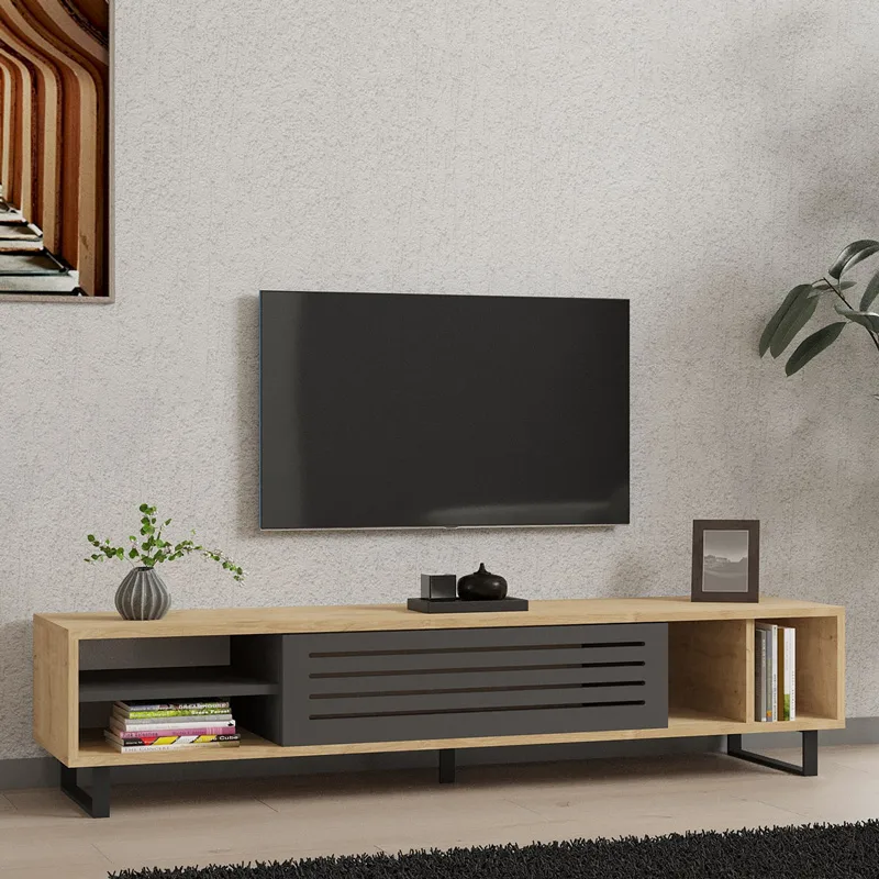 Έπιπλο Tv Safir - Sapphire, Anthracite 835Puq3024 (160x35x40)