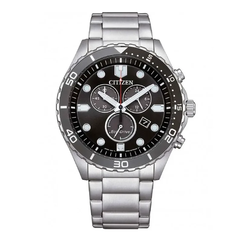 CITIZEN Eco Drive Stainless Steel Chronograph AT2568-82E