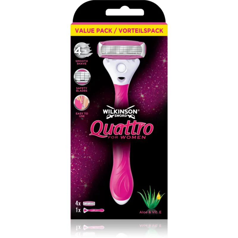 Wilkinson Sword Intuition Quattro for Women ξυριστική μηχανή + ανταλλακτικές λεπίδες 4 τεμ.