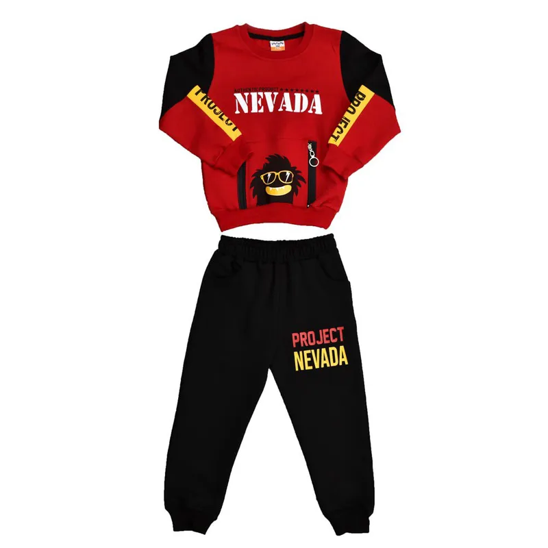 Παιδικό σετ με τύπωμα NEVADA Κόκκινο 17133