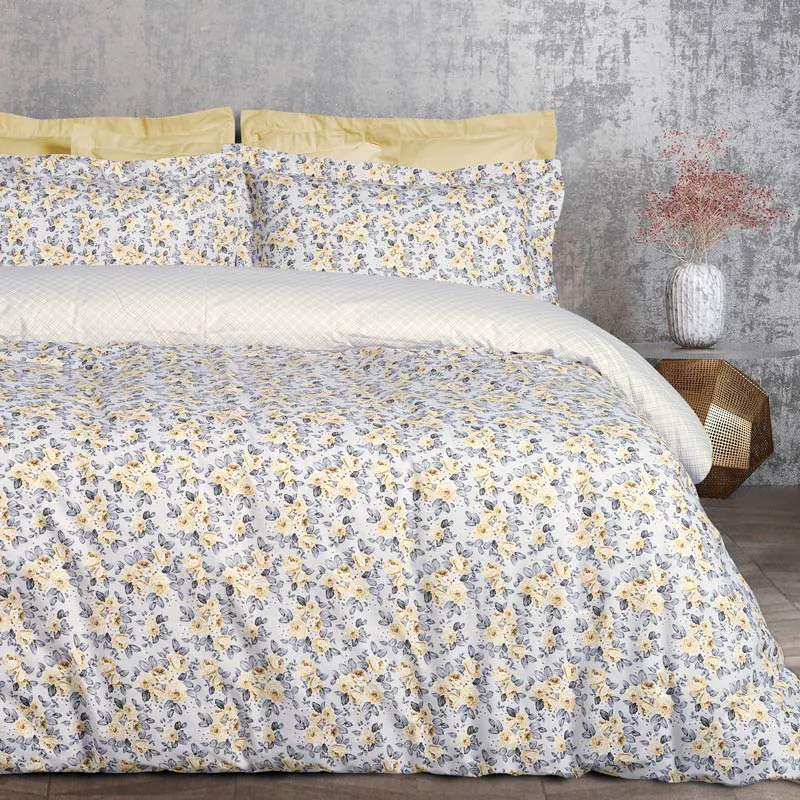 Παπλωματοθήκη Υπέρδιπλη Σετ 220x240 Das Home Happy 9650 Grey 220x240