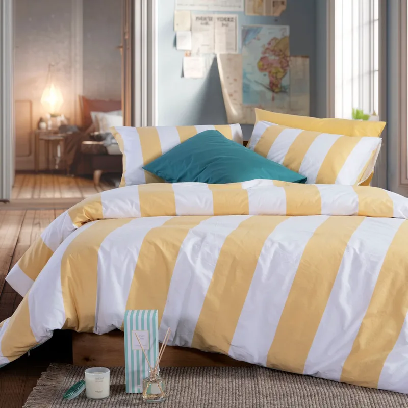 Σεντόνια Διπλά (Σετ) Nef-Nef Homeware Casual Vertia Yellow