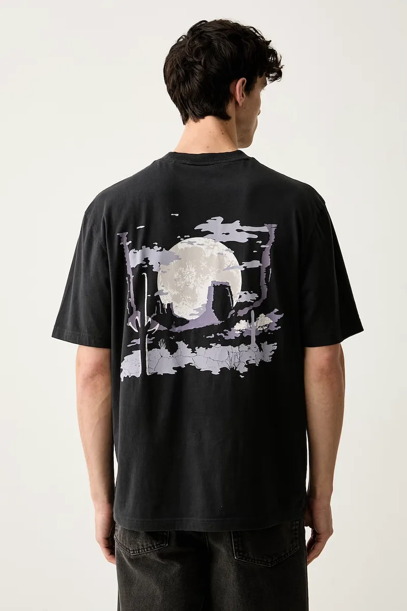 HUGO Blue t-shirt ανδρικό βαμβακερό Noxwash