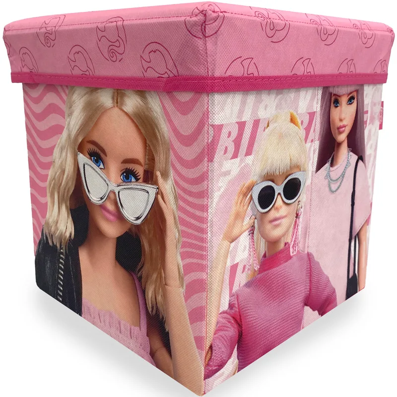 Παιδικό Σκαμπό Με Αποθηκευτικό Χώρο 30x30 Dimcol Barbie 15 Ροζ