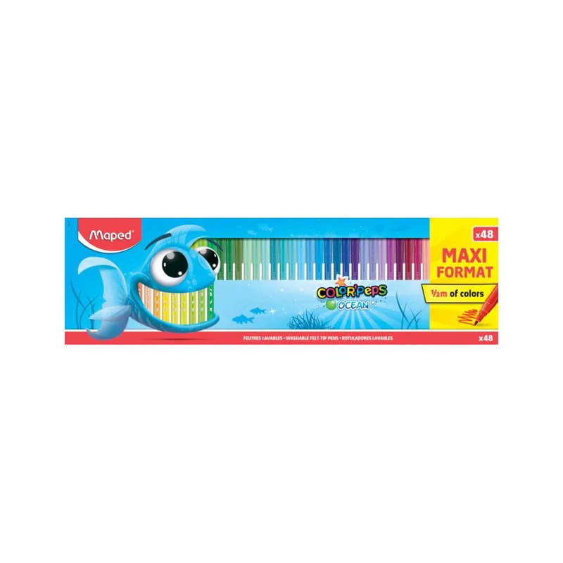 MAPED Μαρκαδόροι COLOR'PEPS OCEAN Χάρτινη Θήκη X48 τεμ