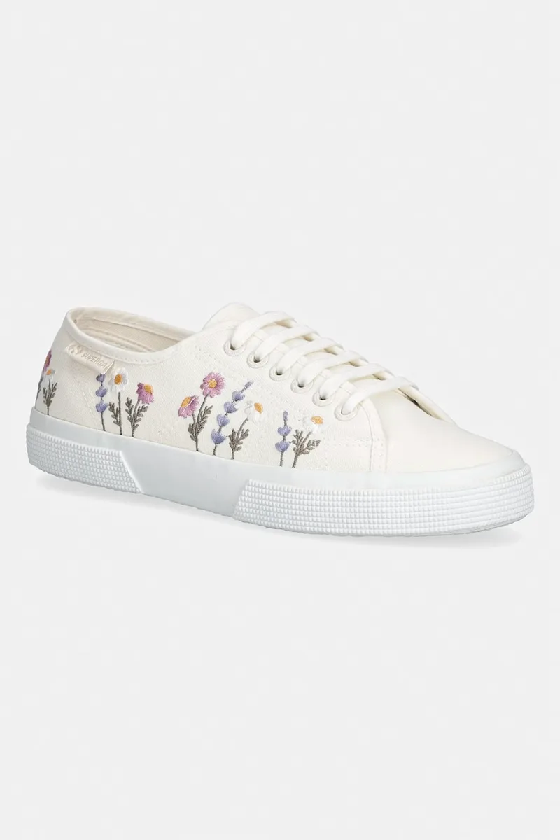Superga 3750 FLOWER EMBROIDERY LEGGERA πάνινα sneakers Γυναικεία