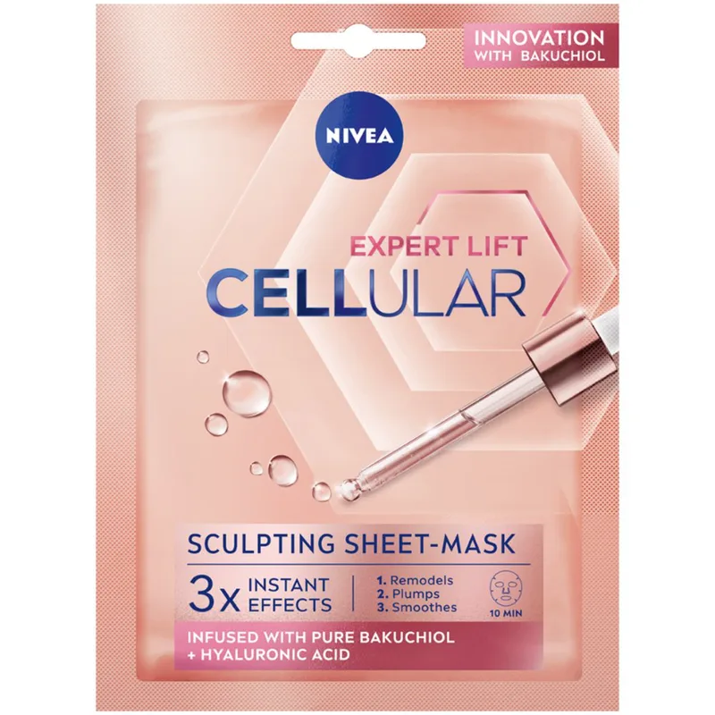 Nivea Cellular Expert Lift Sculpting Tissue Mask Αντιρυτιδική Υφασμάτινη Μάσκα Προσώπου με Bakuchiol & Υαλουρονικό Όξυ 1 Τεμάχιο