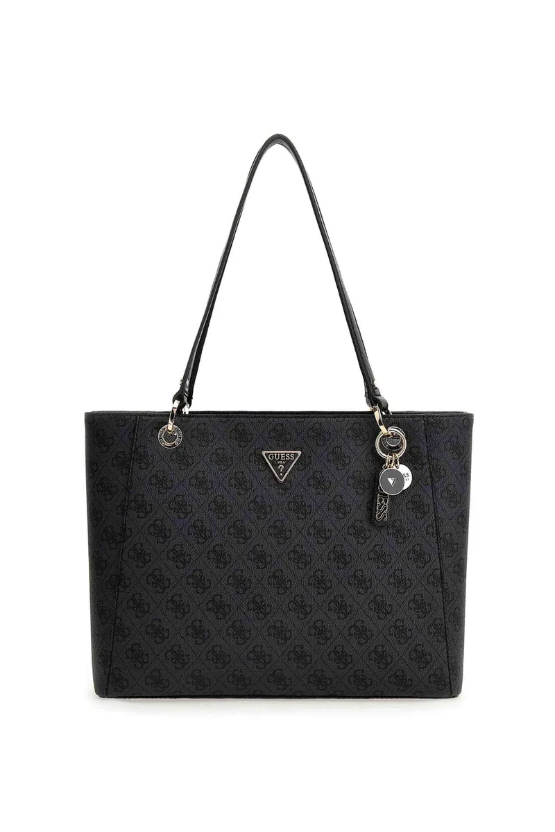 Guess γυναικεία τσάντα ώμου με all-over logo print "Noelle II" - HWBG9672250 Ανθρακί
