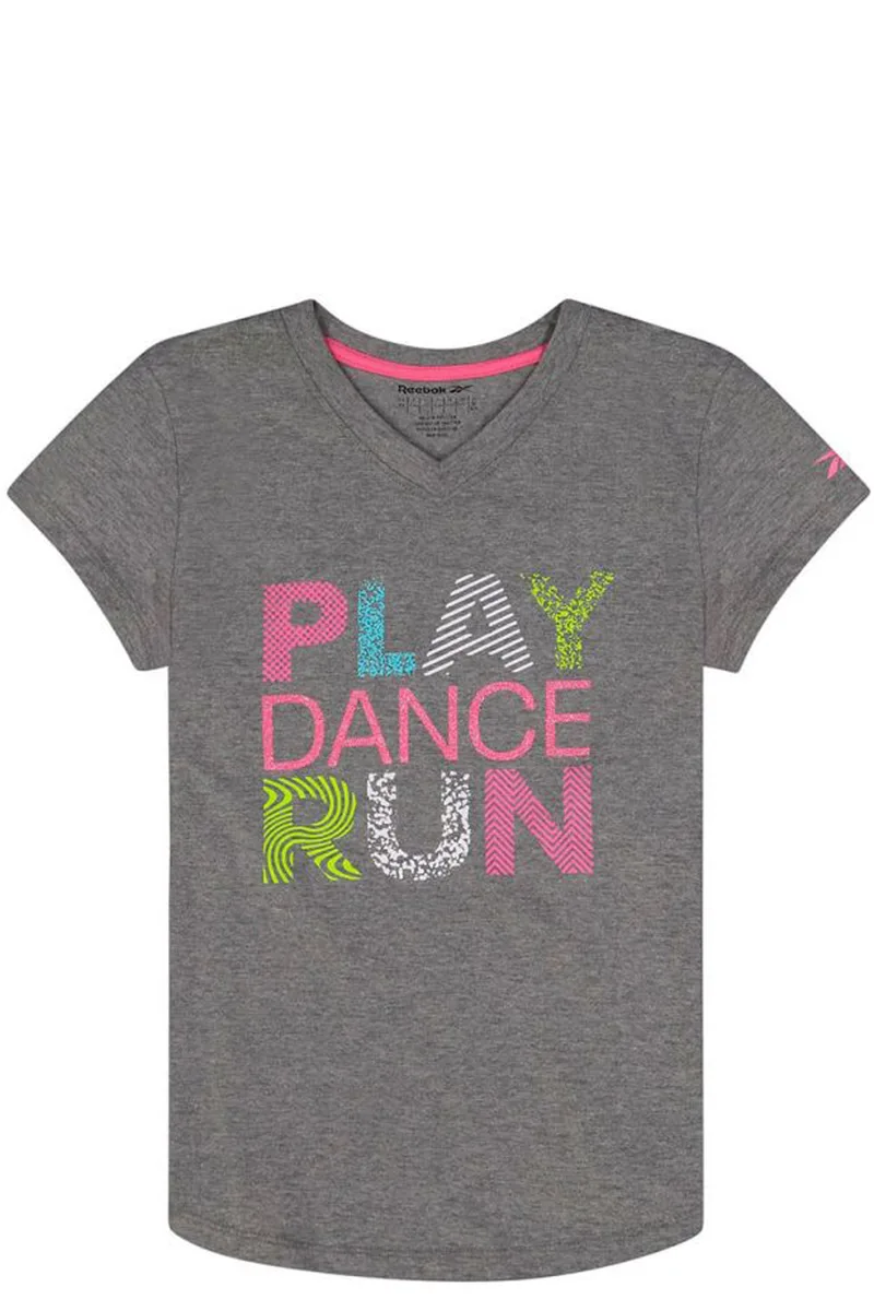 Μπλούζα Κοντομάνικη Reebok Play H4385RGI-MEDGREY Κορίτσι