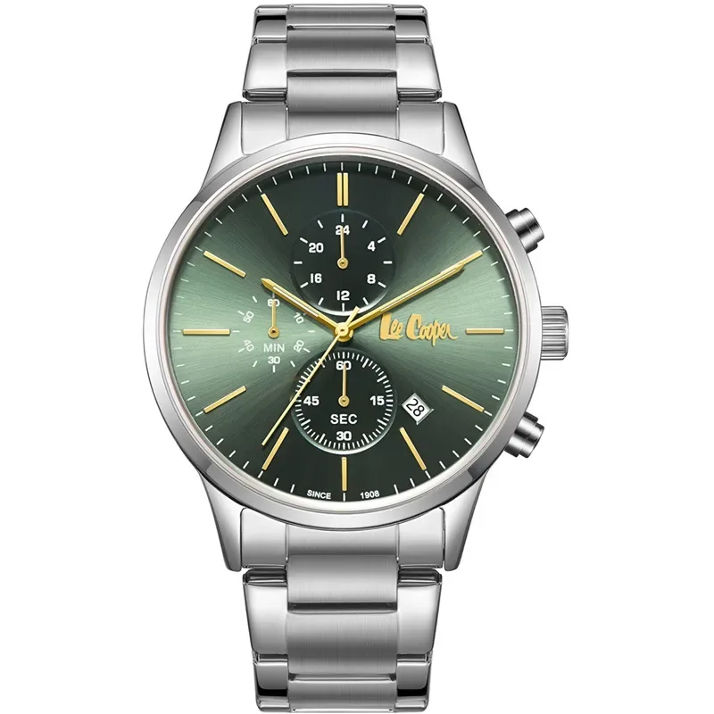 Ανδρικό ρολόι Lee Cooper Chronograph Silver Metallic Bracelet LC08042.370 LC08042.370
