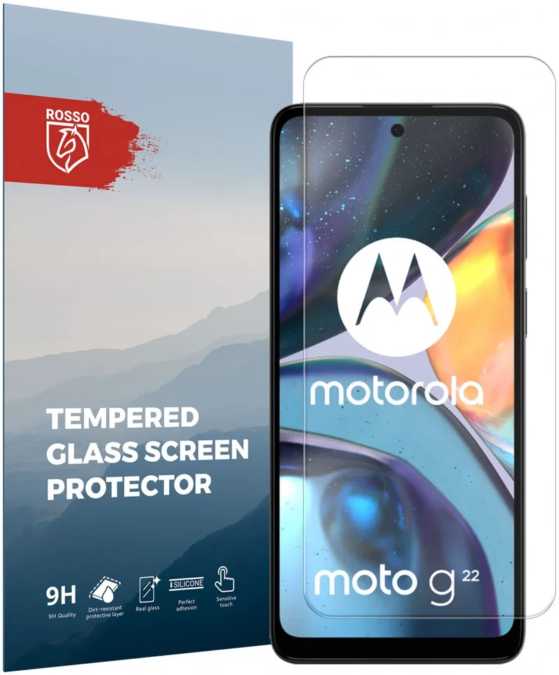 Κόκκινο Tempered Glass - Αντιχαρακτικό Προστατευτικό Γυαλί Οθόνης Motorola Moto G22 - Clear (8719246358173)