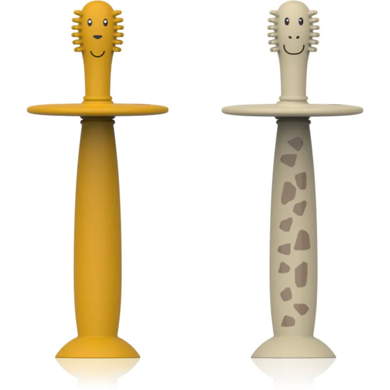 Matchstick Monkey Animal Collection οδοντόβουρτσες για παιδιά Lion/ Giraffe 2 τμχ