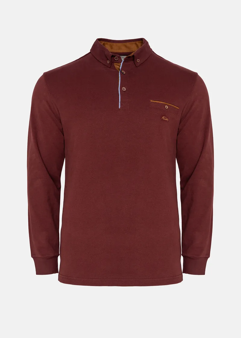 Dario Beltran Polo Μπλούζα της σειράς Classic - 5L 3340 401 Bordo