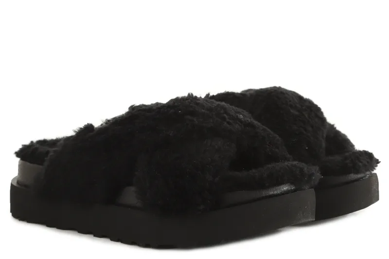 Slides Ugg Fuzz Sugar Cross 1120860-BLK Γυναικείο
