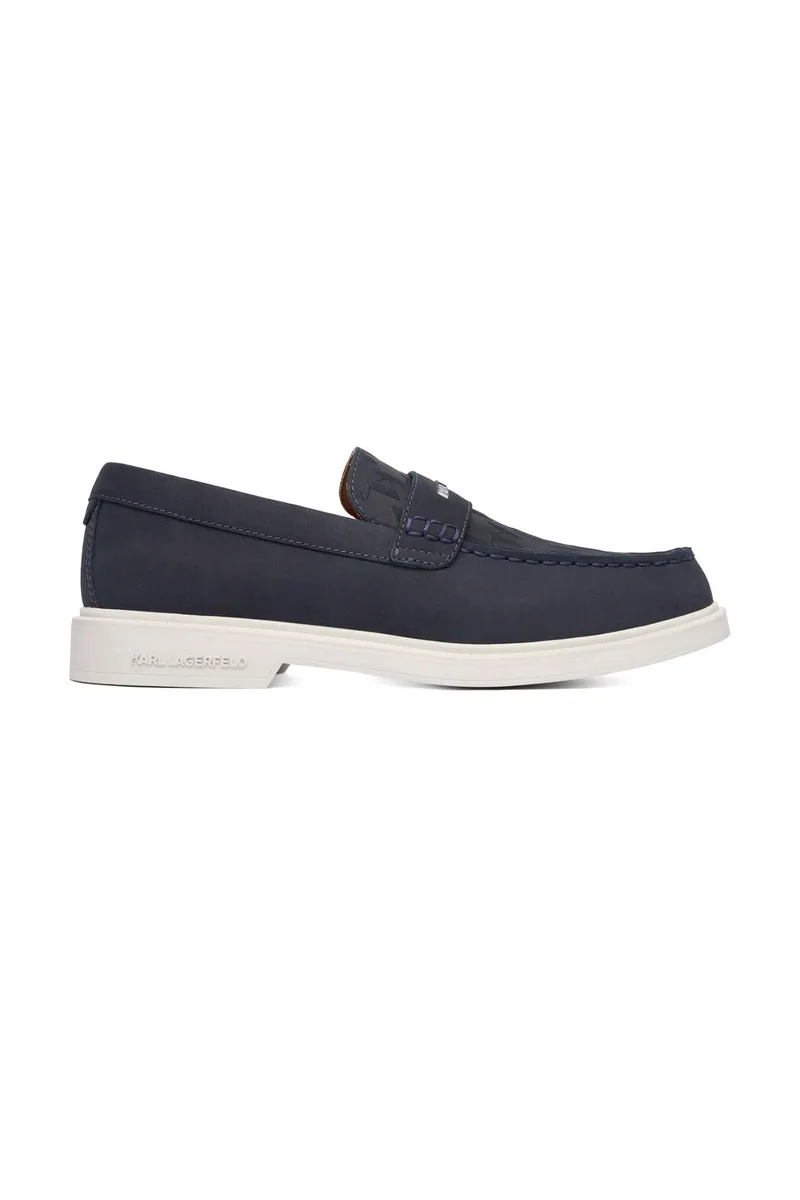 KARL LAGERFELD ΠΑΠΟΥΤΣΙΑ LOAFER KORI MONOGRAM VAMP ΜΠΛΕ