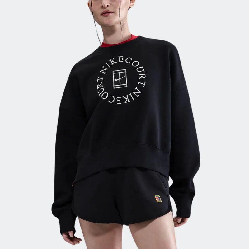 NikeCourt Heritage Phoenix Fleece Over-Oversized Women's Crew-Neck Sweatshirt