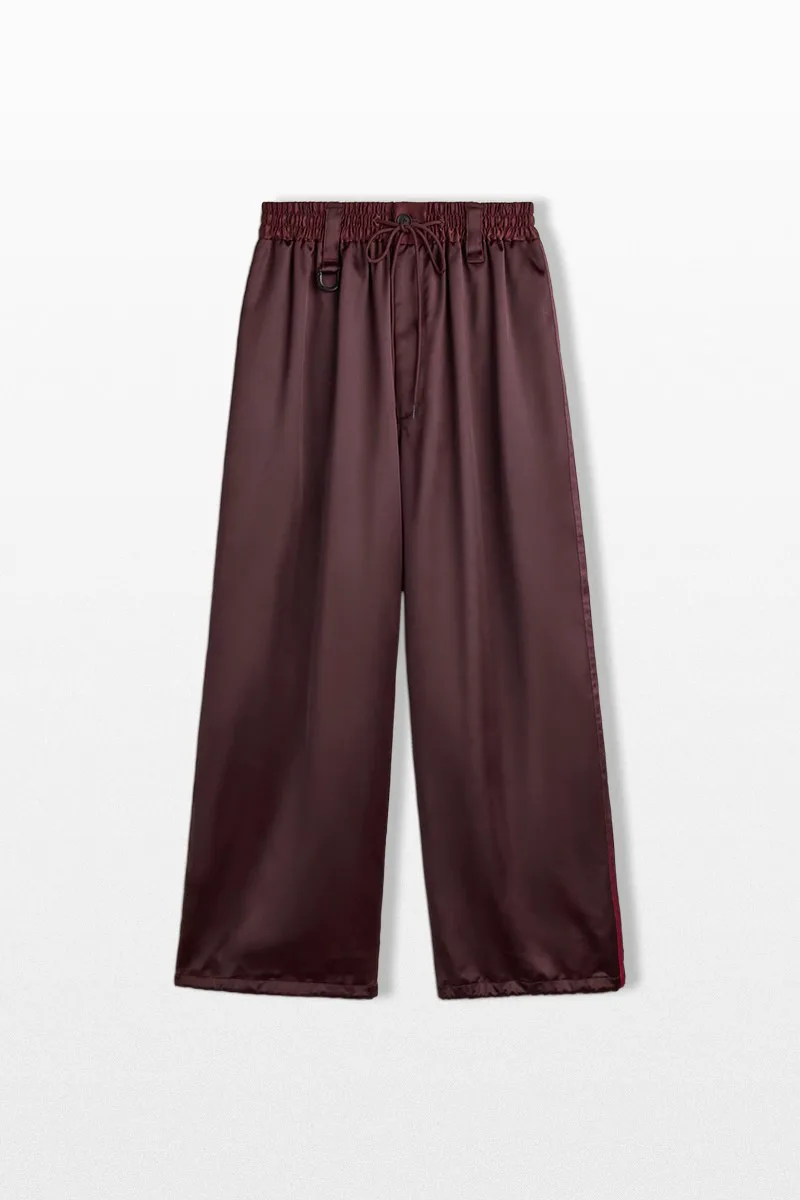 Y-3 Ανδρικό Μπορντό Gradient 3-Stripes Satin Sweatpants