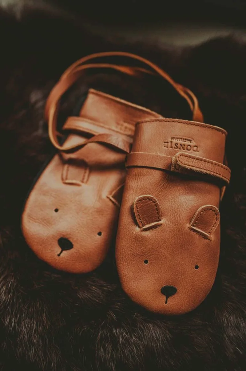 Παιδικά δερμάτινα γάντια Donsje Kapi Classic Mittens Bear
