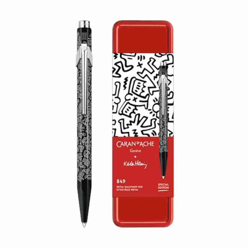 Caran d’Ache Στυλό Διαρκείας 0.7 mm Μαύρο 849 Keith Haring Μαύρο