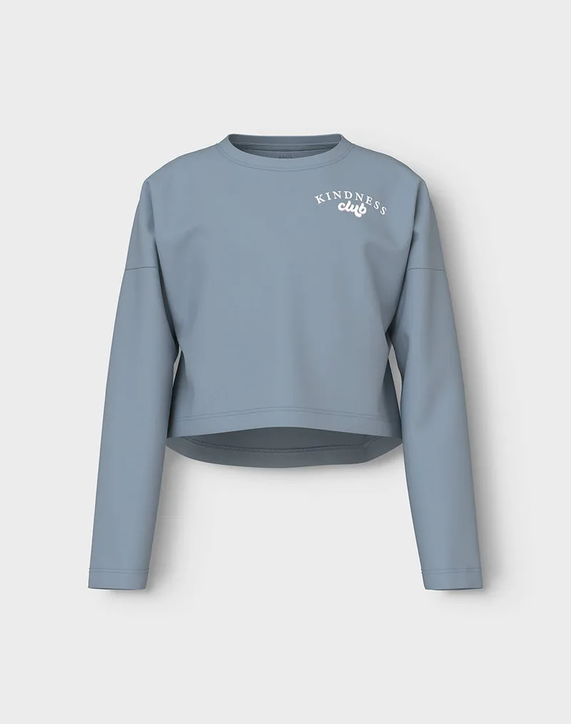 NAME IT NKFVILMA LS CROP TOP 13225499-Subdued BlueKindnessClub SteelBlue