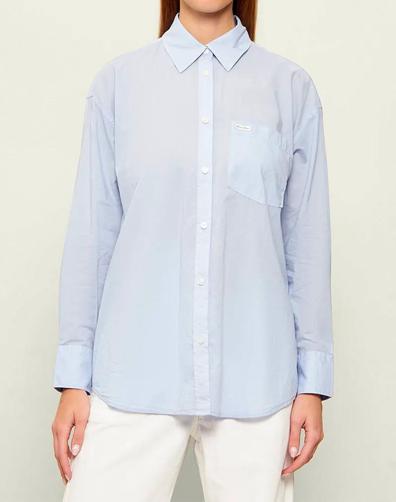 GUESS JEANS GJ LS OS POCKET SHIRT ΠΟΥΚΑΜΙΣΟ ΓΥΝΑΙΚΕΙΟ W6GHC2WN861-G76S LightBlue