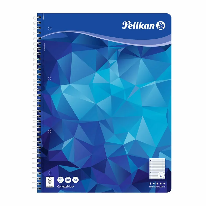 PELIKAN ΤΕΤΡΑΔΙΟ ΣΠΙΡΑΛ Α4 80Φ. 90gr Περφορέ