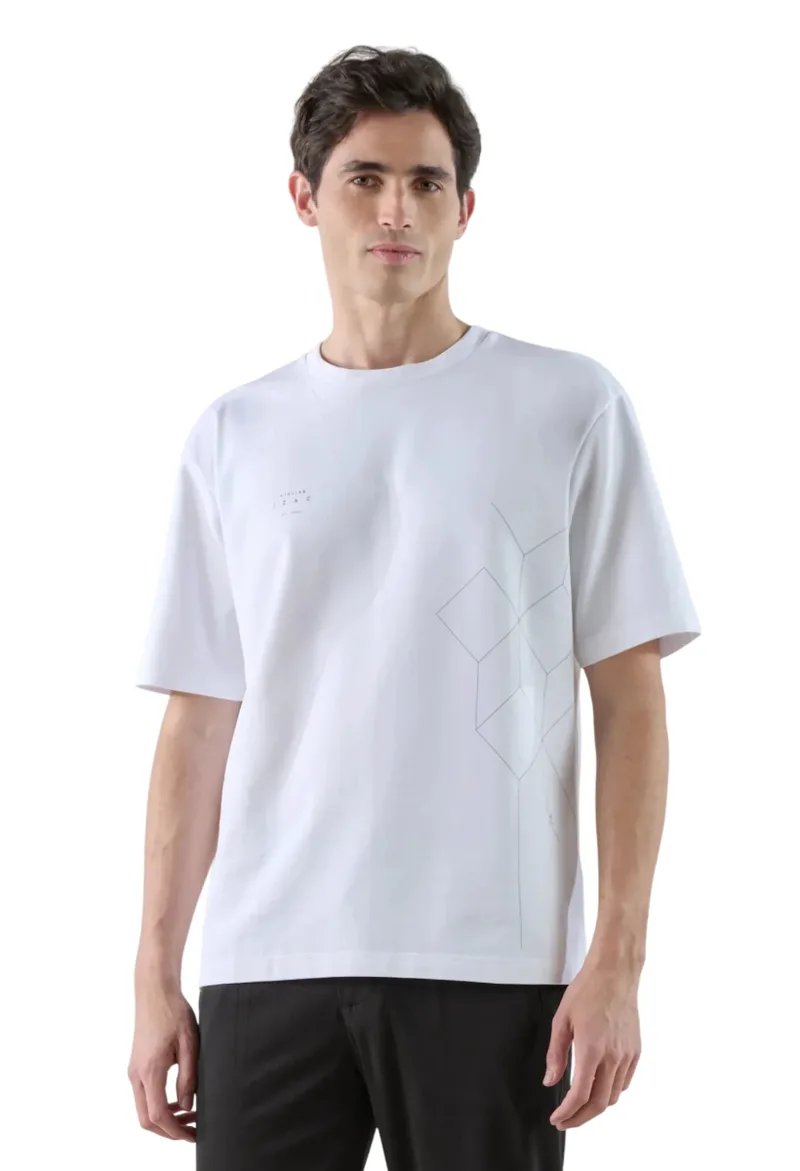 ΑΝΔΡΙΚΟ T-SHIRT IZAC GRAPHY OVERSIZED ΛΕΥΚΟ