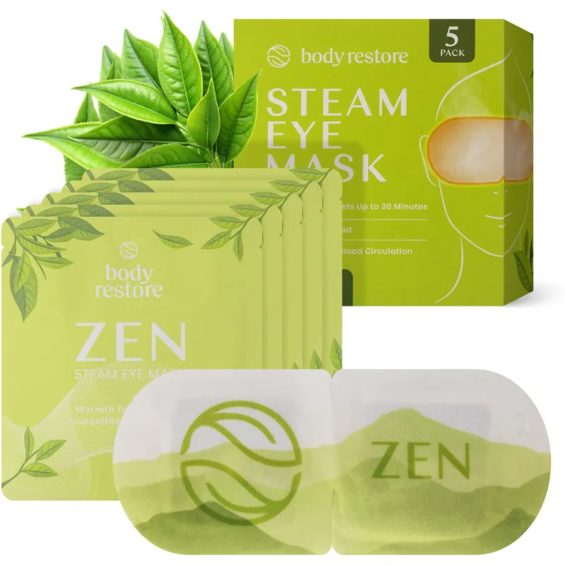 Body Restore Steam Eye Mask Green Tea μάσκα για την περιοχή των ματιών 5 τμχ