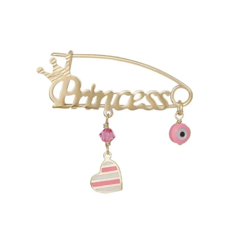 Χρυσή παραμάνα Princess K14 με κρεμαστή καρδούλα 041276 041276 Χρυσός 14 Καράτια
