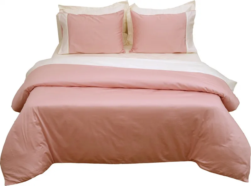 Σετ σεντόνια Υ/Δ (240Χ270) LUXURY BICOLOUR BLUSH PINK/IVORY, ANNA RISKA