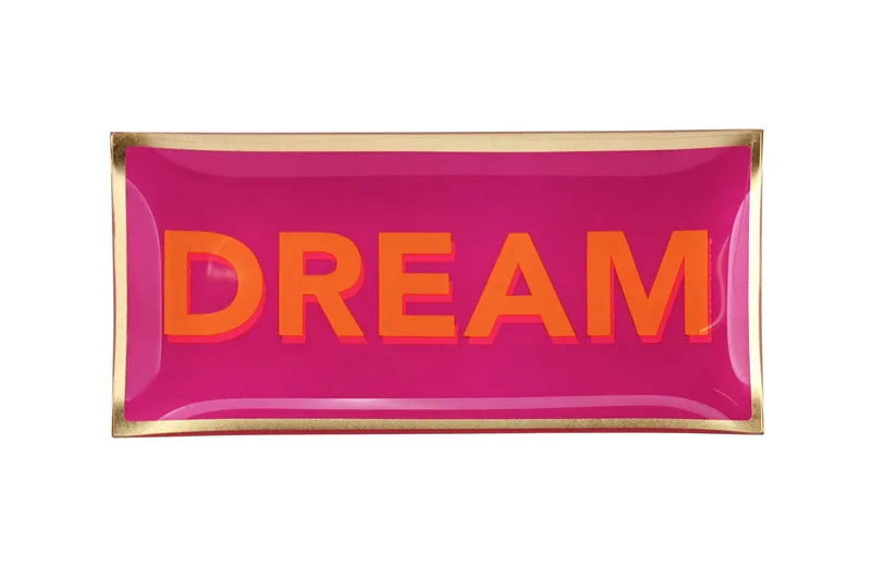 Love Plates, Γυάλινο Πιάτο L,dream, Νέον Μώβ