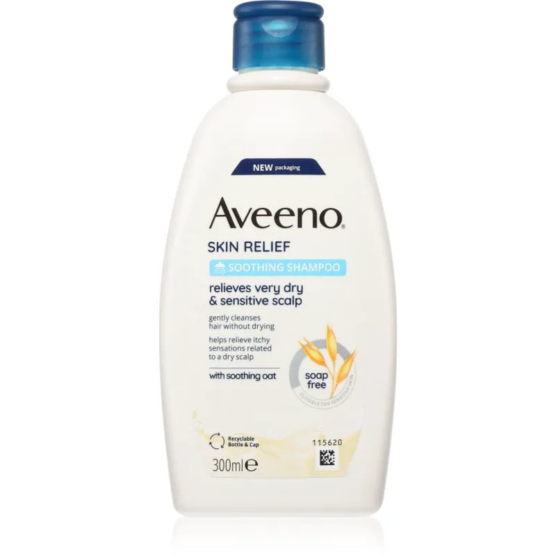Aveeno Skin Relief καταπραϋντικό σαμπουάν για ξηρό και ευαίσθητο δέρμα της κεφλής 300 ml