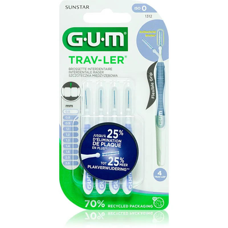 G.U.M Trav-Ler Interdental μεσοδόντια βουρτσάκια 0,6 mm 4 τμχ