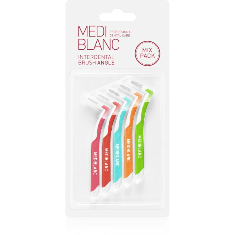 MEDIBLANC Interdental Pick-brush Angle μεσοδόντιο βουρτσάκι 9 τεμ Mix kit 5 τμχ