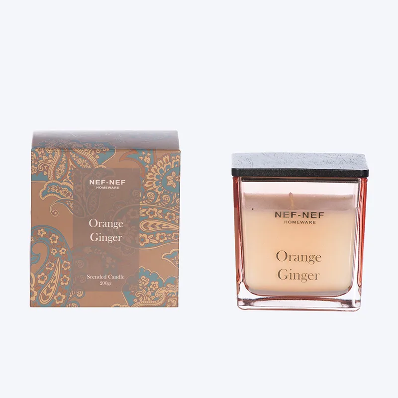 Αρωματικό Κερί Πορτοκαλί Ginger 25 200Gr Nef-Nef Homeware Bordo